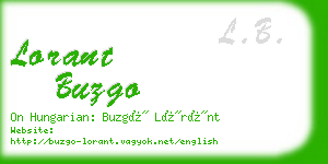 lorant buzgo business card
